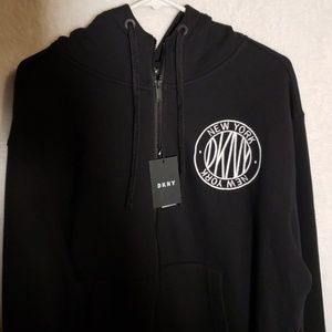 NWT DKNY EXCLUSIVE MEN'S STITCHED ZIP UP HOODIE